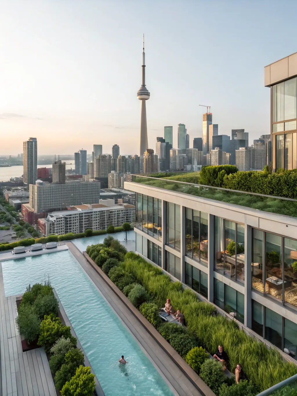 A modern condo building in downtown Toronto, showcasing urban real estate investment opportunities in a vibrant Canadian city.